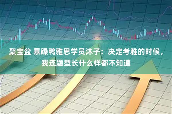 聚宝盆 暴躁鸭雅思学员沐子：决定考雅的时候，我连题型长什么样都不知道