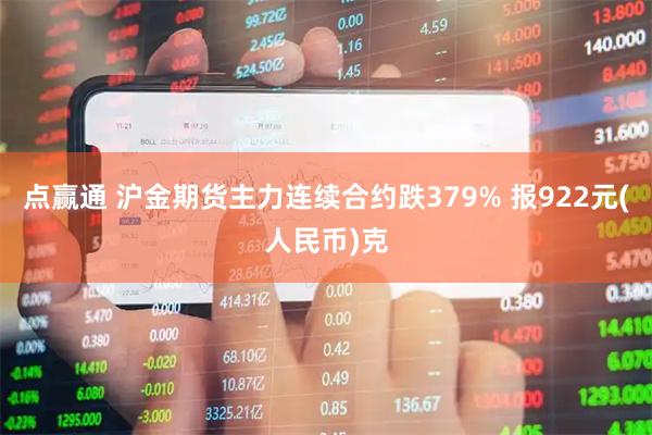 点赢通 沪金期货主力连续合约跌379% 报922元(人民币)克
